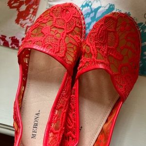 Merona orange shoes size 6